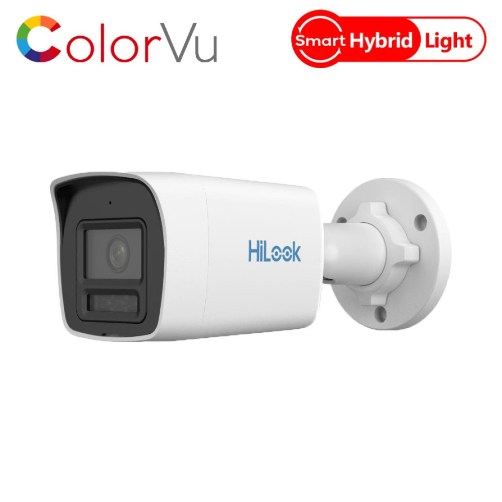 IP PoE Bullet camera 2Mp, 4mm, Smart Hybrid Light ColorVu-30m. With Microphone