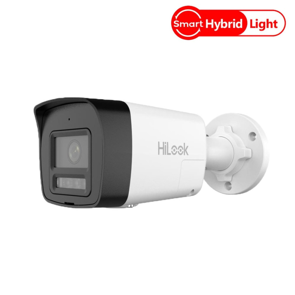 IP PoE Bullet Camera 2Mp, 4mm, Smart-Hybrid Light-30m. with Two-Way Audio and SD Card Slot