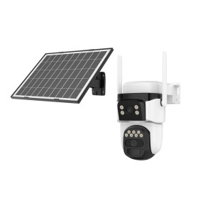 WiFi Безжична Управляема IP Камера със Соларен Панел 3Mp, Два Обектива и Dual Light 30м.